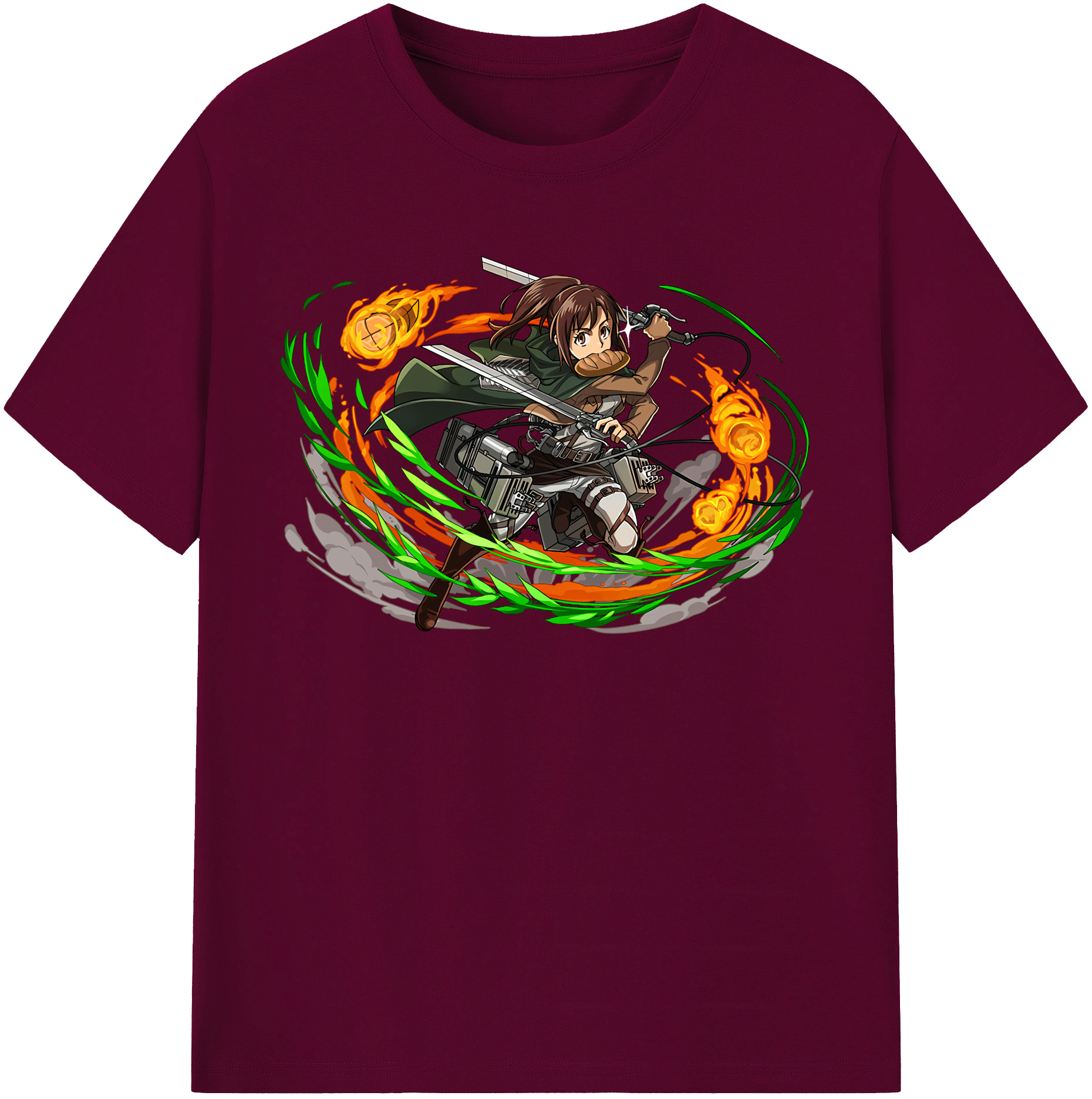 （画像用） 進撃の巨人 サシャ·ブラウス Attack on Titan Sasha Blaus レディースカジュアルプリントTシャツ（綿100％）
